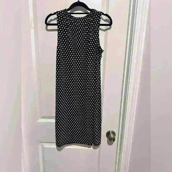 MICHAEL KORS Polka Dot Black & White Sleeveless Dress Tassel XS Women - Picture 1 of 4